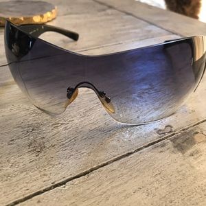 Prada shield sunglasses.